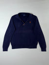 Polo Ralph Lauren Quarter-Zip Sweater – Navy, Pima Cotton (L)