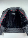 Vintage 90s Michael Michelle USA Black Leather Bomber Jacket, Fur Lined (XL)