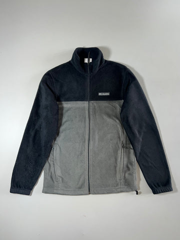 Columbia Black & Grey Colorblock Fleece Jacket (M)