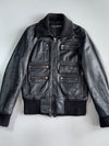 2000s Dolce & Gabbana mainline multi-pocket aviator flight leather bomber Jacket Sheepskin Leather  100% Authentic verified by LegitGrails Size (M)