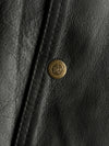 Vintage Leather Waistcoat Vest | Western Cut Brass Buttons | Genuine Leather (M)