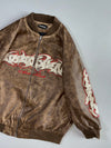 Reakinsse Graffiti Embroidered Bomber Jacket(2XL/3XL)