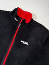 FLM Black Polar Fleece Zip Jacket – Red Trim & Zippers (XL)