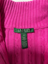 Lauren Ralph Lauren | Pink Cable Knit Full Zip Sweater Women’s  | (S)