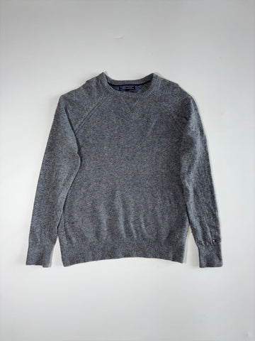 Tommy Hilfiger Raglan Sleeve Crewneck Sweater, Heather Grey (M)