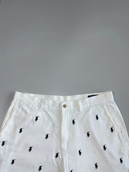 Polo Ralph Lauren All-Over Pony Embroidered Chino Shorts (W:34 |L:17)