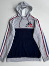 Adidas Colorblock Pullover Hoodie – Grey/Navy (L)