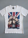 Take That “Could It Be Magic” White Band Tee Union Jack Vintage Graphic (L)
