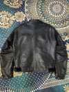 Vintage Dainese Black Leather Motorcycle Racing Jacket (M)