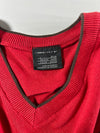 Nike Golf Red Striped V-Neck Sweater (2XL)