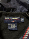 Vintage Polo Sport Ralph Lauren Navy & White Quarter-Zip Pullover Jacket (XL)