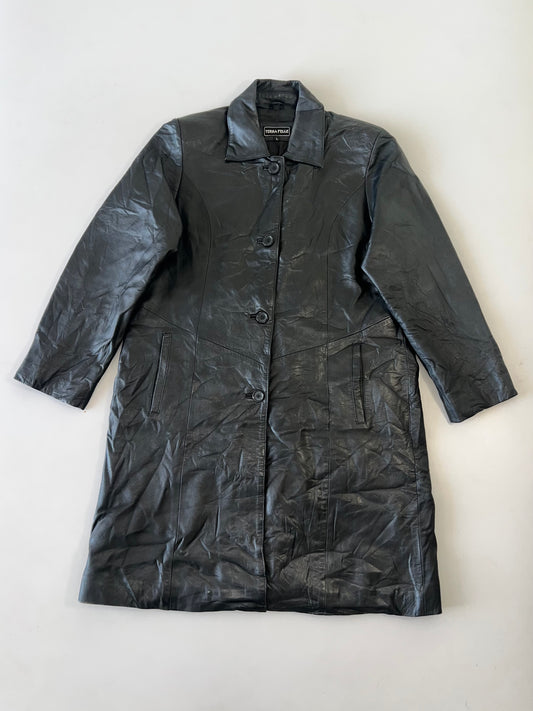 !                                                                                                                                                                                                                Ultra Premium Original Leather Trench Coat (L)