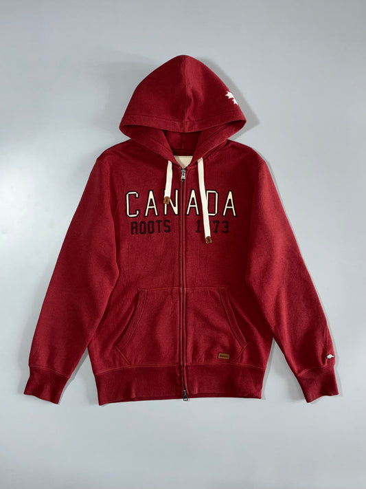 Roots Canada 1973 Embroidered Full-Zip Hoodie (M)
