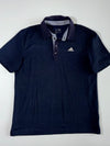 Adidas Golf | Navy Polo T-Shirt – Houndstooth Collar Trim | (L)