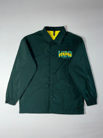 Adidas Three Stripes Est. 1949 Coach Jacket Green Yellow  (XL)