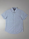 Tommy Hilfiger Light Blue Gingham Short Sleeve Shirt Modern Fit (M)