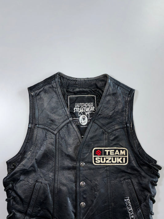 Harro Streetwear x Team Suzuki Leather Biker Vest (XS)