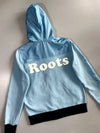 Roots Canada “Keep On Keepin’ On” Baby Blue Hybrid Shell-Hood Zip Hoodie (M)