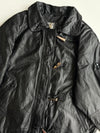 Greg Bell Vintage Black Leather Utility Bomber Jacket(XL)
