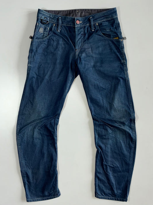 G-Star RAW GS01 Dark Wash Zip-Pocket Jeans (W:30|L:37)