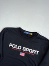 Polo Sport Ralph Lauren Black Crewneck Sweatshirt – Flag Logo (XL)