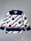 Champion All-Over Script Logo Long Sleeve Hockey Jersey (2XL)