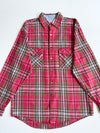 Vintage Big Train Western Plaid Flannel Shirt – Red (L)