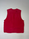 Vintage 90s Asics Sports Outdoor Adventure Mountain Climbing Utility Vest – Red (S)