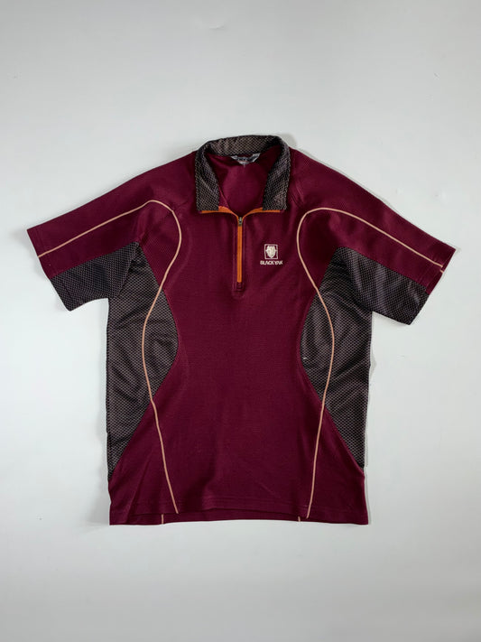 Black Yak Maroon Half-Zip Trekking Tee (M)