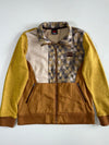 K2 Flywalk Hybrid Tech Geometric Print Fleece-Lined Zip Jacket – Mustard/Tan (S)