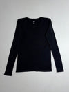 Gap Favorite Long Sleeve Crew Neck Tee – Black (S)