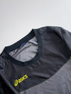 Asics Vintage Shell Pullover Jacket – Grey/Black with Neon Accent (L)
