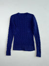 Tommy Hilfiger Royal Navy Cable Knit Crewneck Sweater (XXS)