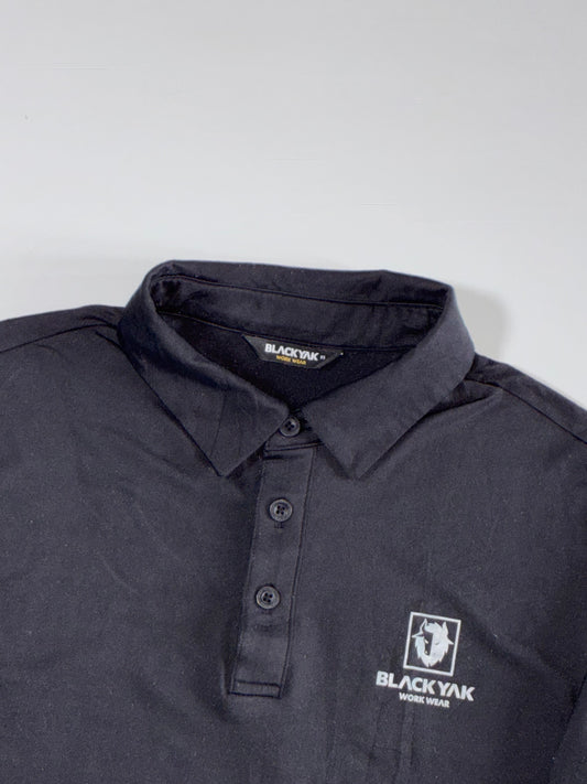Black Yak Work Wear Long Sleeve Performance Polo Shirt (M)