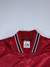 Boston Red Sox MLB Majestic Satin Snap-Up Jacket (Maroon) – Size (XL)