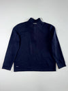 Puma Navy Quarter-Zip Knit Pullover – Check Trim Collar (XL)