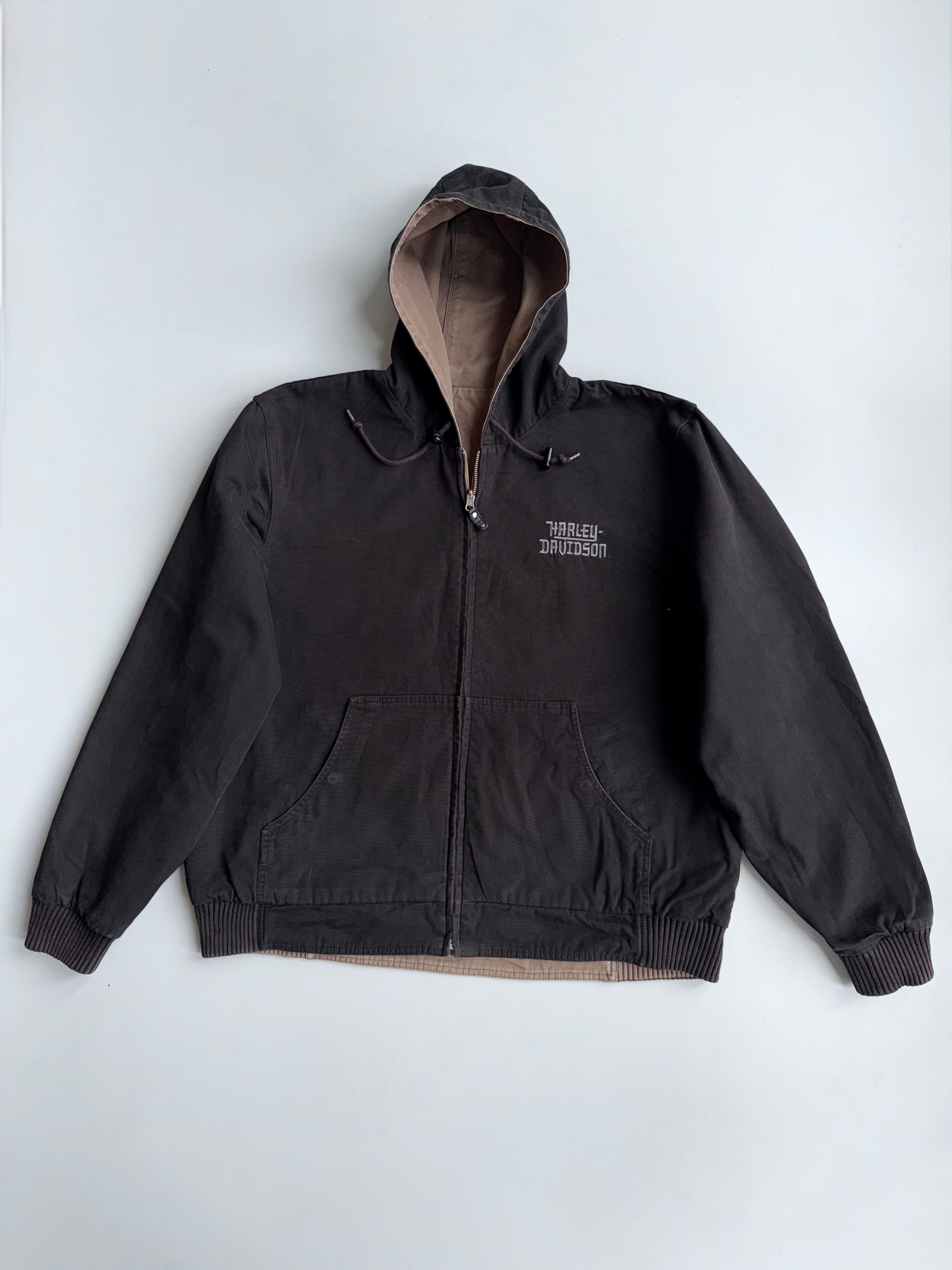 Vintage Harley-Davidson Reversible Hard Canvas Jacket Black