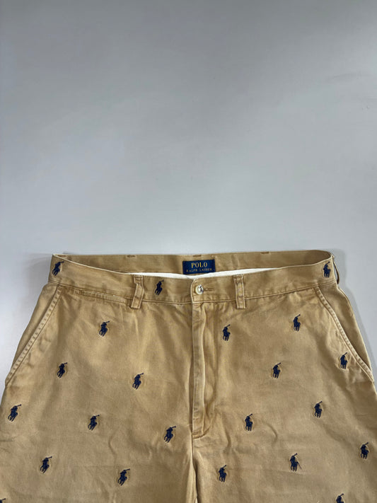 Polo Ralph Lauren All-Over Pony Embroidered Chino Shorts(W:34 |L:19)