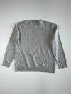 Carhartt WIP Grey Heather Crewneck Knit Sweater with Square Hem Label (M)