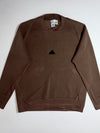 Adidas Brown Sample Sweatshirt  Minimal Logo, (2XL)
