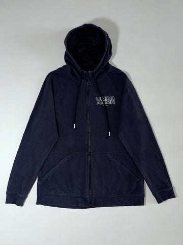 Under Armour “UNDR ARMR” Spellout Full Zip Hoodie  Black,(L)