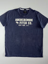 Abercrombie & Fitch Embroidered Logo Tee – Navy, Men’s (2XL)