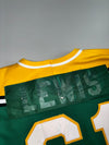 Vintage Lorne Park Ojibwa Mississauga #6 Green Gold Black Canadian Minor Hockey Mesh Jersey (L)