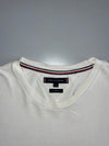 Tommy Hilfiger White Tipped Collar Slim Fit T-Shirt (L)