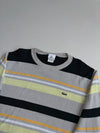 Lacoste Grey & Yellow Striped Knit Sweater | Size (L)