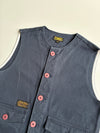 Small Bird's Overalls Co. Navy Workwear Vest – Made in Seoul |(S/M)