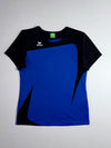 Erima Performance Panel Sports Tee – Black & Royal Blue (S)