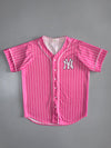 NY Yankees Pinstripe Baseball Jersey – Pink (L)