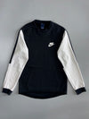 Nike | Colourblock Crewneck Sweatshirt with Kangaroo Pocket Black & White (M)