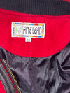Fine Lead Wool Varsity Jacket — Red & Navy (L)